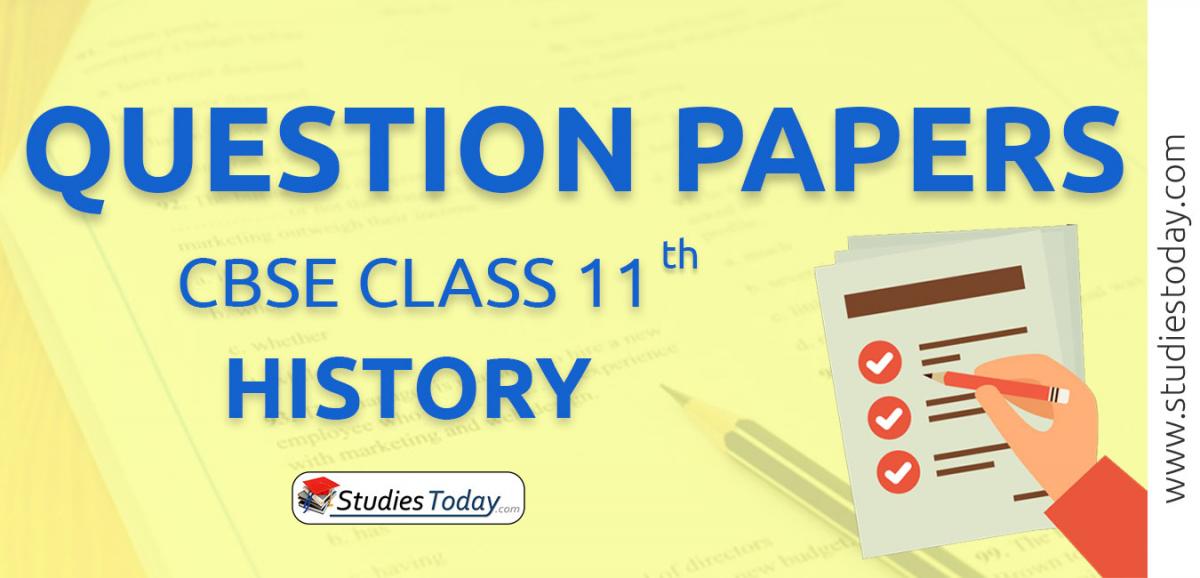 CBSE Question Papers Class 11 History PDF Solutions Download